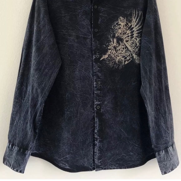 Mission Mens Long Sleeve Black Shirt Large - Picture 2 of 8